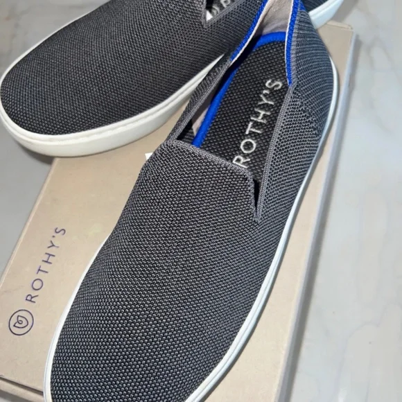 Rothy’s slip on shoes size us 7 Steel Grey spring summer comfortable - Picture 2 of 3